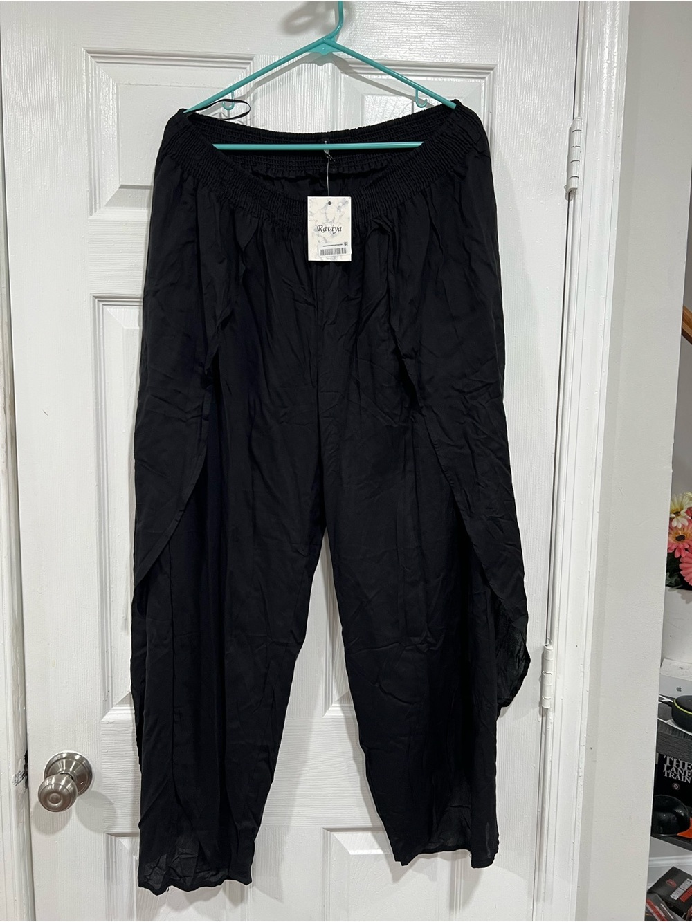 Black Wide Leg Harem Pants